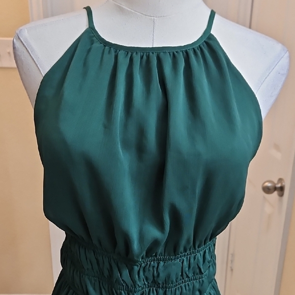 Trixxi Emerald Green Halter Mini Dress Size Large - Picture 3 of 8